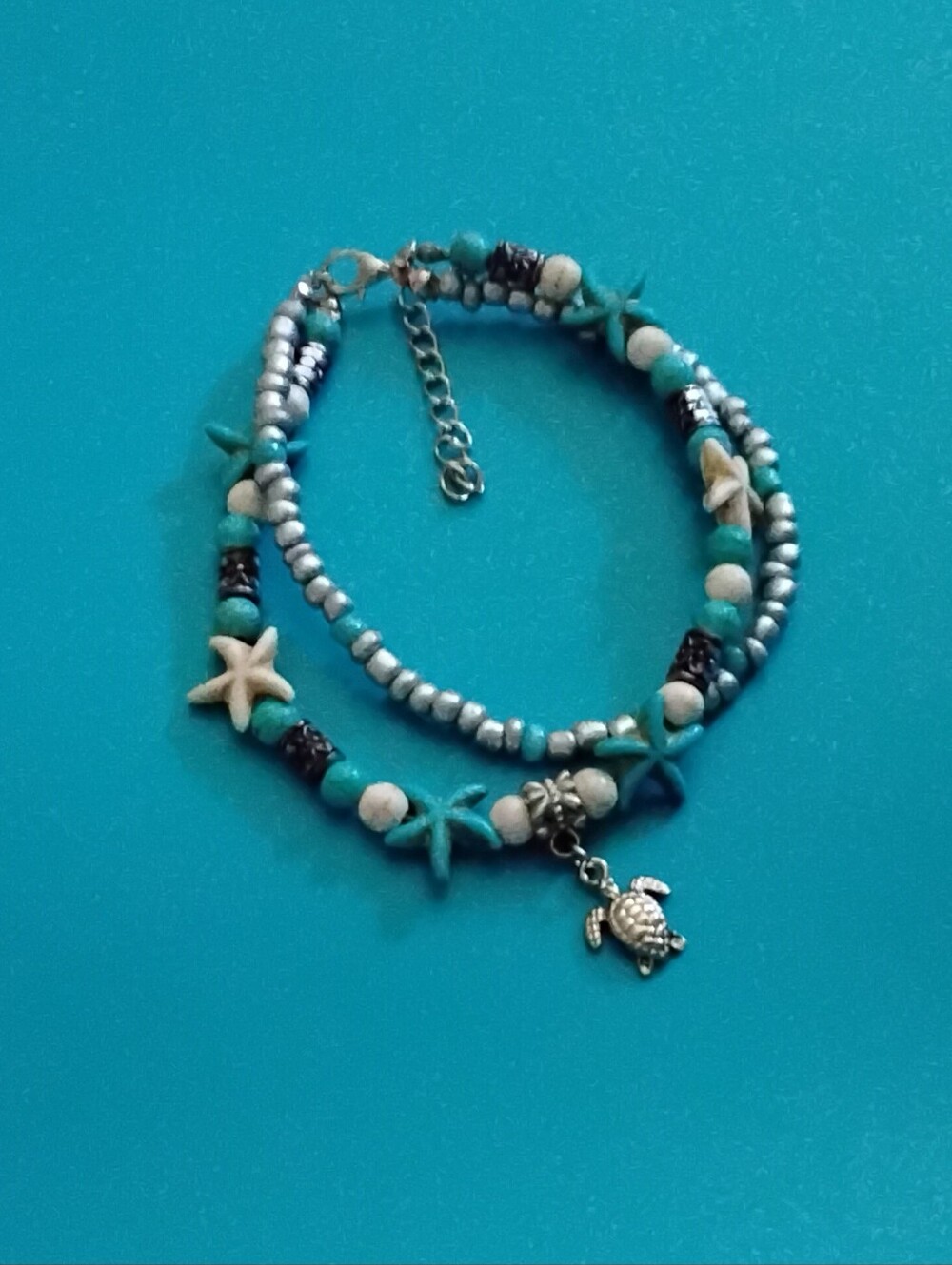 Turquoise Sea Turtle Charm Anklet/Bracelet
